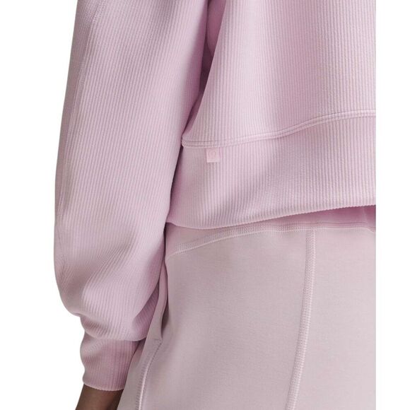 Lululemon Ribbed Softstreme Perfectly Oversized Cropped Crew *Meadowsweet Pink - Picture 5 of 8